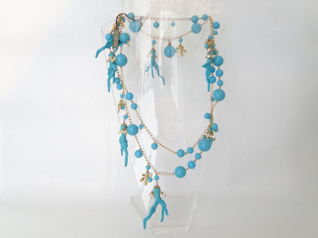 Collar Dublo Aguamarina