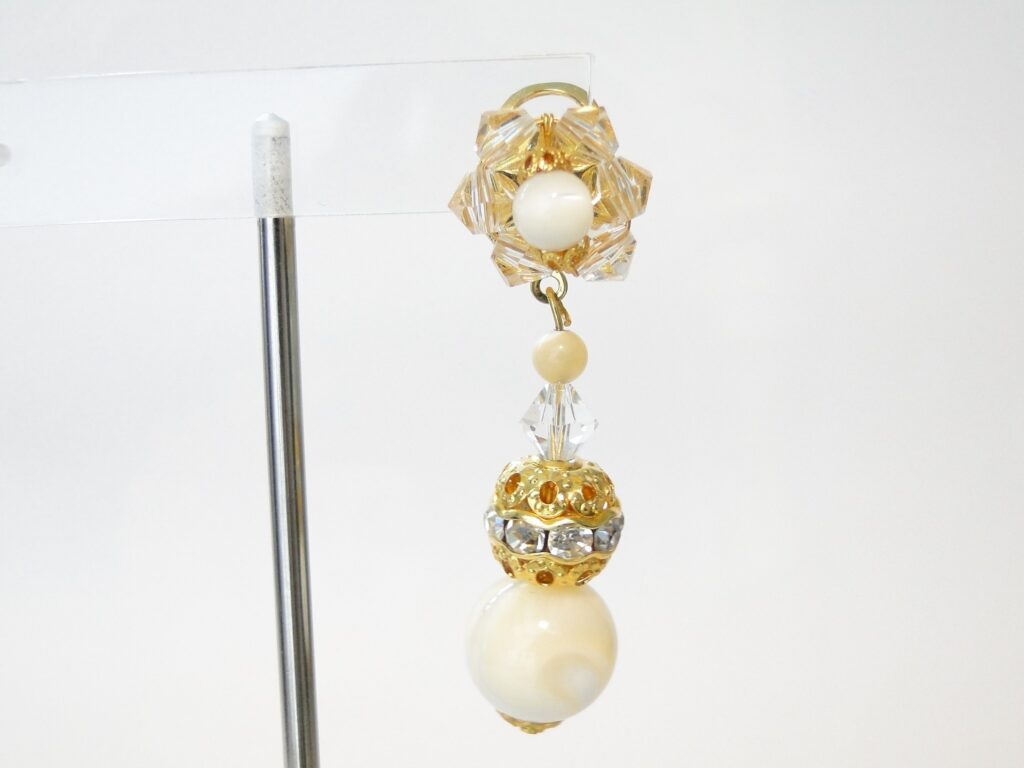 Pendientes con Dorado y Cristal