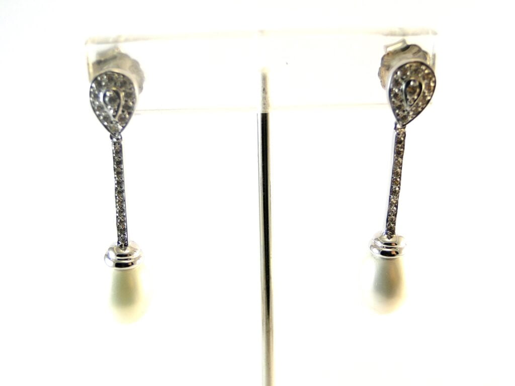 Pendientes Vivendy lagrima con perla