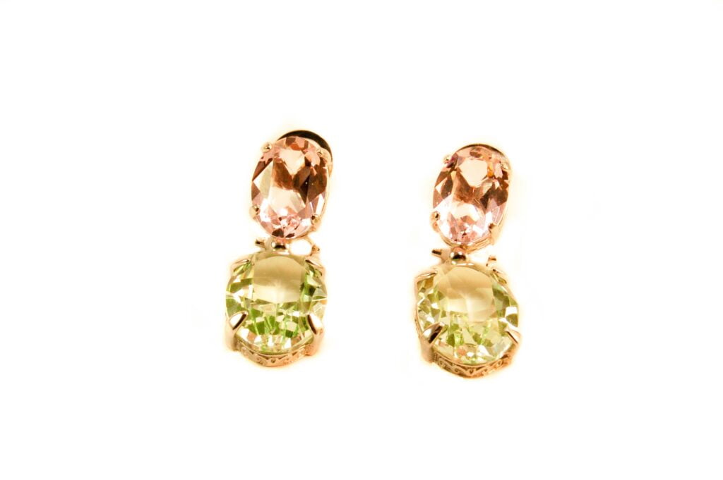 Pendientes Maximo Betro verde y morado